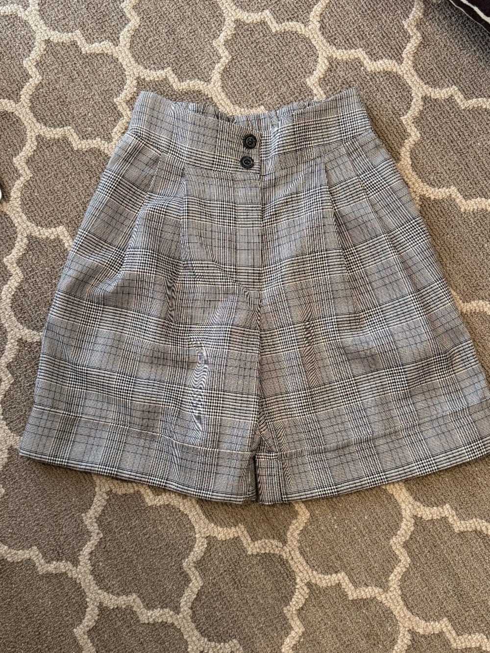 Anthropologie Plaid Dress Shorts-Size XS